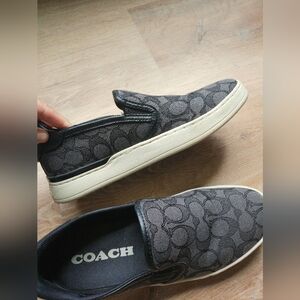 Coach Women's Black Patterned Loafers